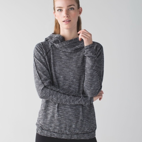 Lululemon Healthy Heart Pullover Black White Coco Pique Size 6 - Picture 1 of 9